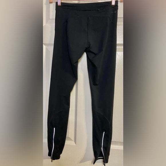 Nike Dri-Fit black Running Leggings Zip-Up Ankles women's Size Small - Picture 4 of 4